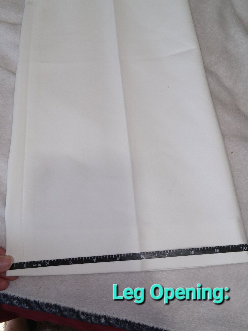 Antonio Melani White Flare Wide Leg Dress Pants Womens 8 High Rise Tailored 33" - Picture 9 of 10